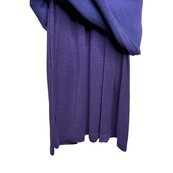 Boden | Navy 100% Wool Paillette V-Neck Dress Sz 8L/M - Picture 4 of 7